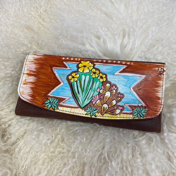 Custom Painted Vegan Leather Wallet Inspired by Disney's 