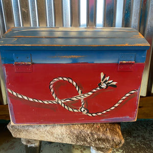 HAND PAINTED LONGHORN TRUNK