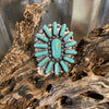 Adjustable Turquoise and Sterling Silver Cluster Ring