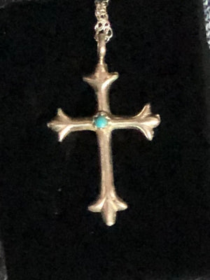 Sterling & Turquoise Cross Necklace