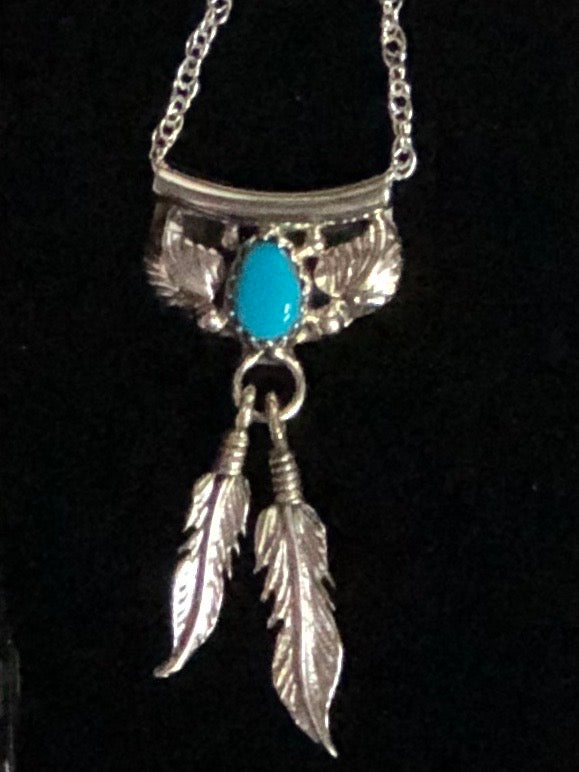 STERLING SILVER FEATHER NECKLACE