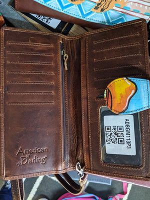 American Darling Buffalo Painted Wallet/Wristlet
