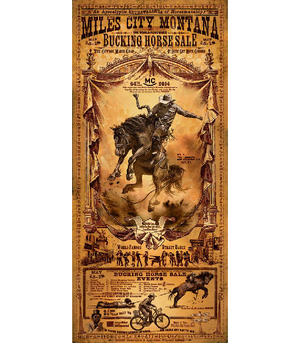 2014 Rodeo poster Miles City Bucking Horse Sale