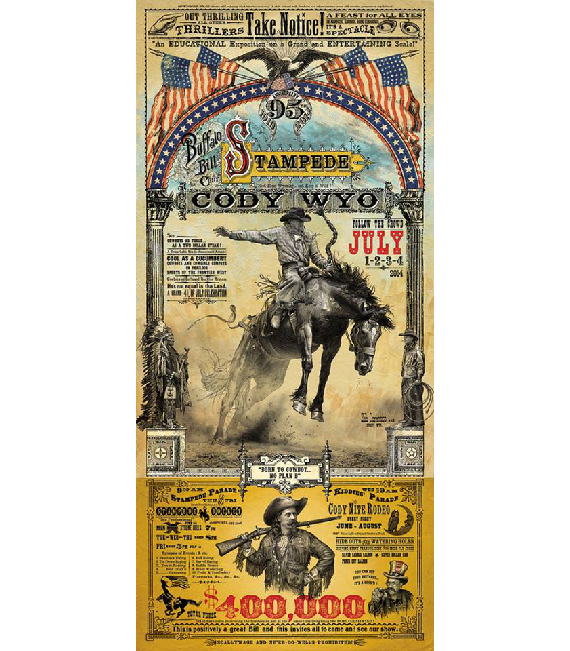 2014 Buffalo Bill Cody Stampede Rodeo Poster