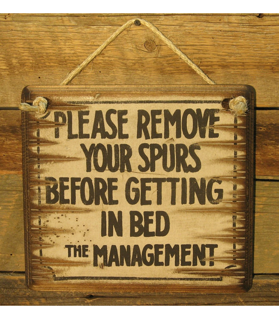 Please Remove Your Spurs, Western, Antiqued Sign