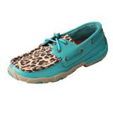 Twisted X Women's Turquoise and Cheetah Driving Mocs