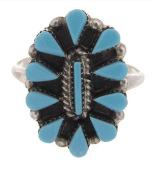 American Indian Turquoise Sterling Silver Ring