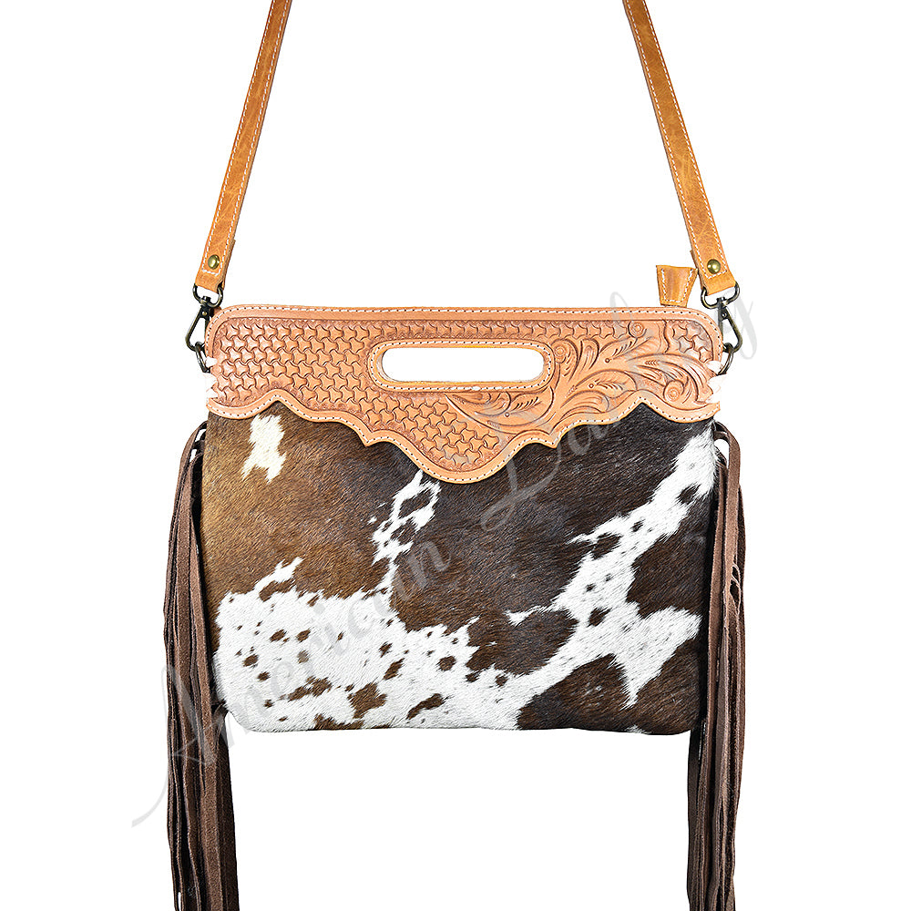 Revamped Saddle Purse- Camo Cowhide Acid Wash – The Silver Strawberry