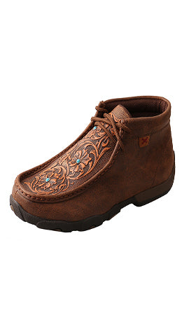 Twisted X Floral Tooled Driving Moc