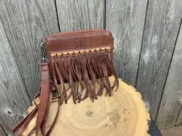 FRINGED PD RED/BROWN WITH CAMEL