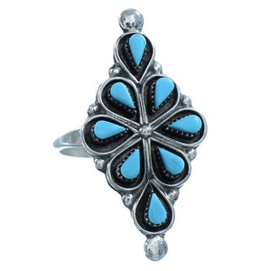 Turquoise Zuni Indian Authentic Sterling Silver Ring