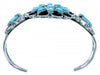 Native American Zuni Genuine Sterling Silver Turquoise Cuff Bracelet