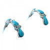 Zuni Sterling Silver And Turquoise Post Hoop Earrings