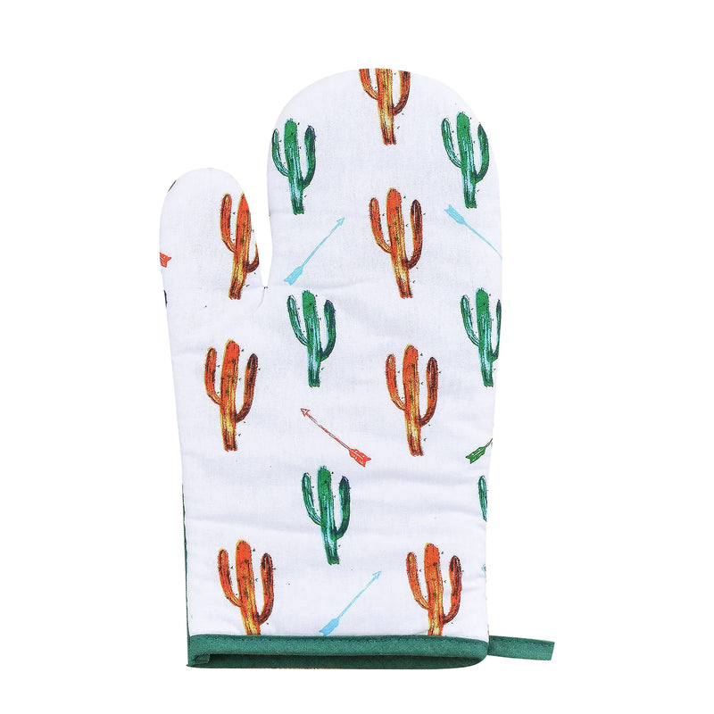 COLORFUL CACTUS PRINTED OVEN MITT