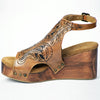 AMERICAN DARLING TOOLED LEATHER WEDGE